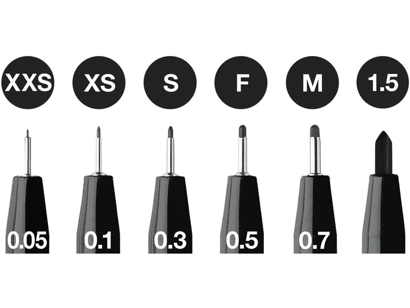 Faber-Castell Tuschestift PITT Artist Pen Black, 6 Stück