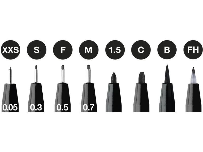 Faber-Castell Tuschestift PITT Artist Pen Black, 8 Stück