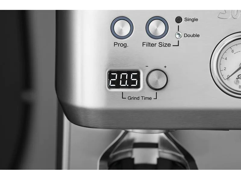 Solis Siebträgermaschine Grind &amp; Infuse Perfetta Silber