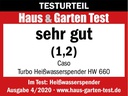 Caso Turbo Heisswasserspender HW660 2.7 l, Hellgrau/Schwarz