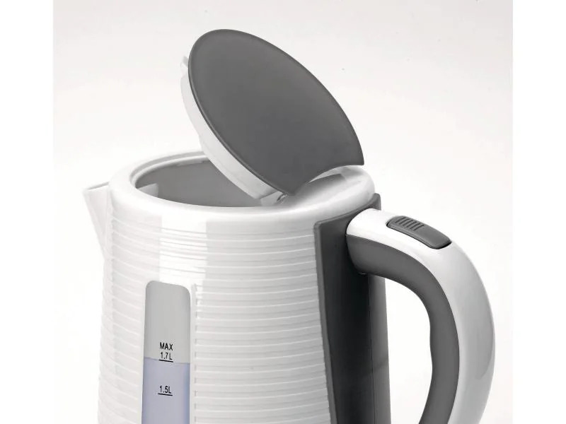 Koenig Wasserkocher Stripes 1.7 l, Weiss/Anthrazit