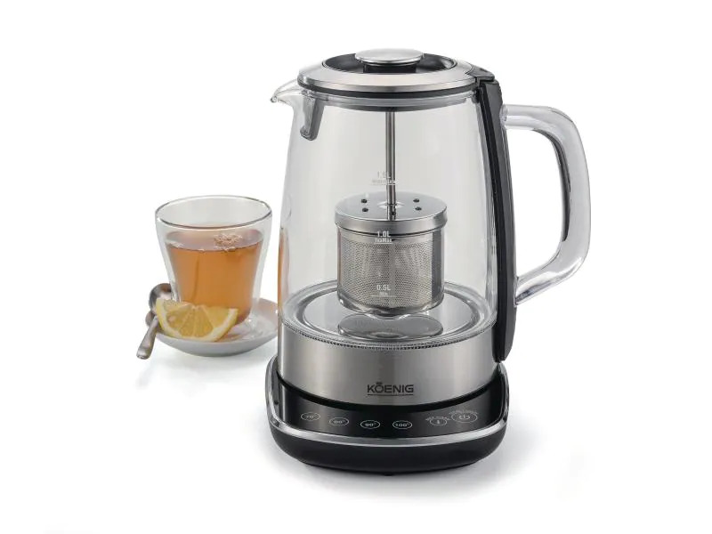 Koenig Wasserkocher Teekocher 1.5 l, Silber