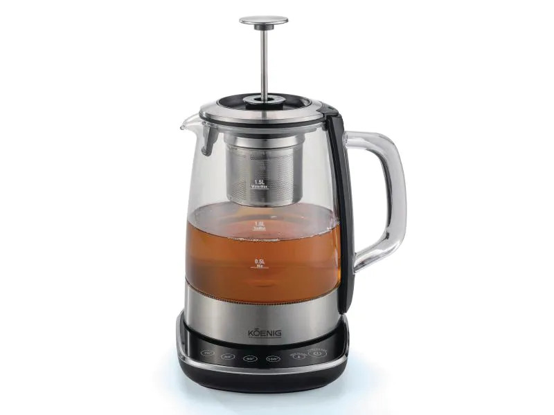 Koenig Wasserkocher Teekocher 1.5 l, Silber
