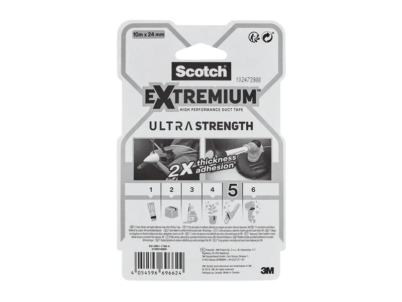 3M Gewebeband Scotch Extremium Ultra DT17 24 mm x 10 m, Schwarz