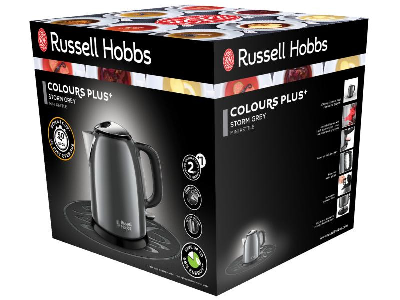 Russell Hobbs Wasserkocher 24993-70 Colours Plus 1 l, Grau/Schwarz