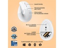 Logitech Ergonomische Maus Lift Off-white