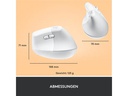 Logitech Ergonomische Maus Lift Off-white
