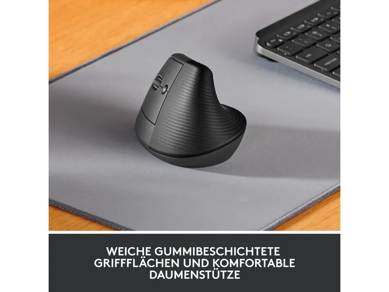 Logitech Ergonomische Maus Lift for Business Left Graphite