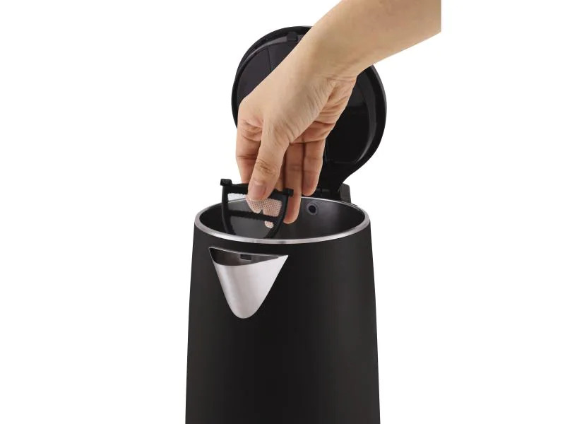 Tefal Wasserkocher Safe to touch 1.5 l, Schwarz/Silber