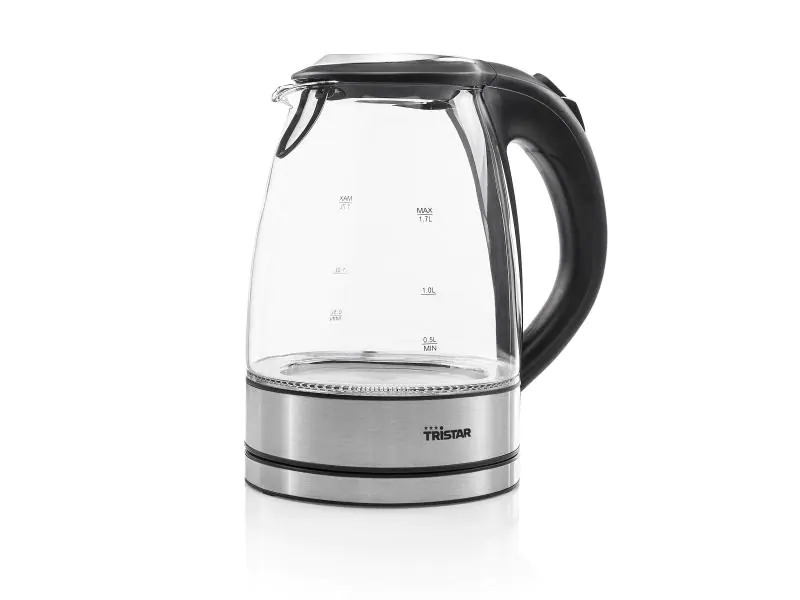 Tristar Wasserkocher WK-3377 1.7 l, Transparent/Silber