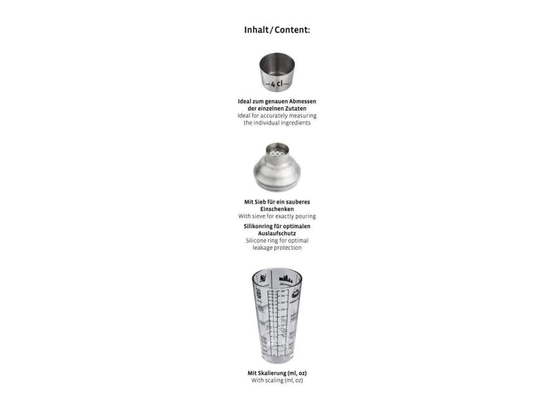 Xavax Drink Mixer Cocktail-Shaker 0.4 l, Transparent