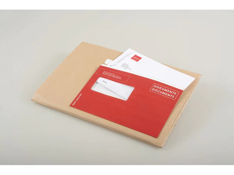 ELCO Dokumententasche aus Papier C5 Fenster links, 250 Stück