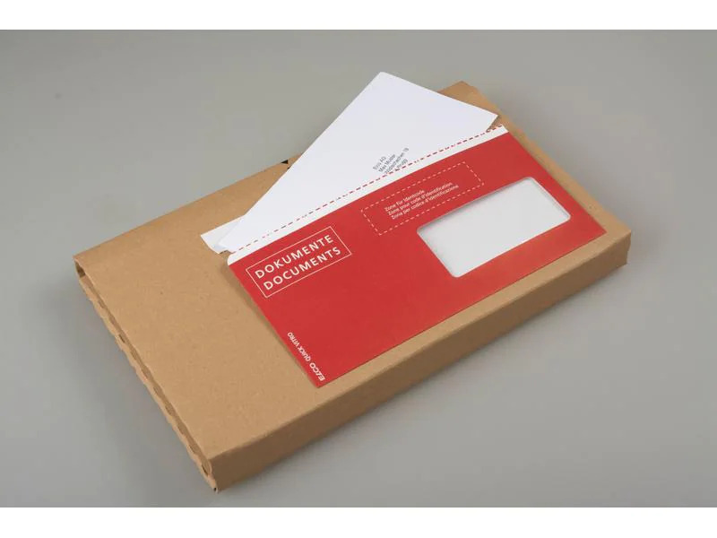 ELCO Dokumententasche aus Papier C5/6 Fenster rechts, 250 Stück