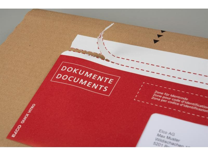 ELCO Dokumententasche aus Papier C5/6 Fenster rechts, 250 Stück