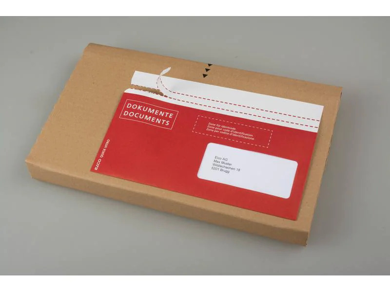 ELCO Dokumententasche aus Papier C5/6 Fenster rechts, 250 Stück