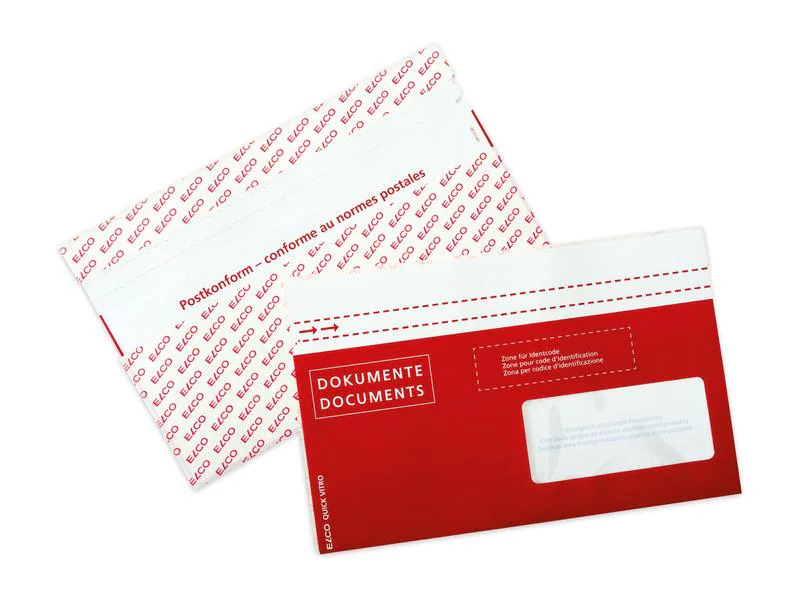 ELCO Dokumententasche aus Papier C5/6 Fenster rechts, 250 Stück