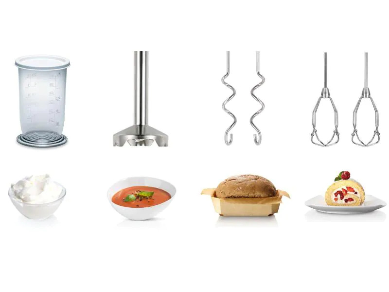 Bosch Handmixer MFQ4070 Silber/Weiss