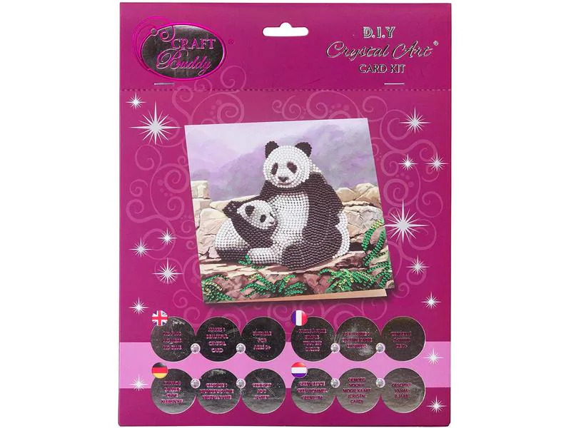 CRAFT Buddy Bastelset Crystal Art Card Panda
