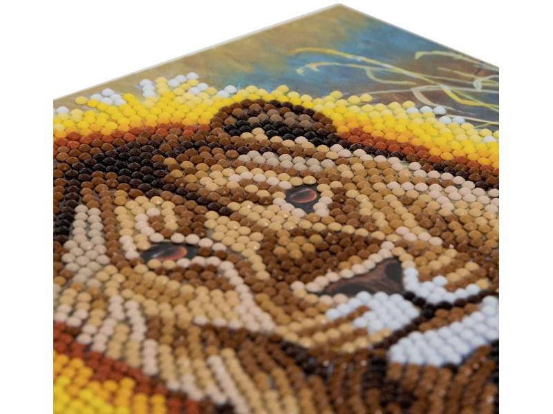 CRAFT Buddy Bastelset Crystal Art Card Resting Lion