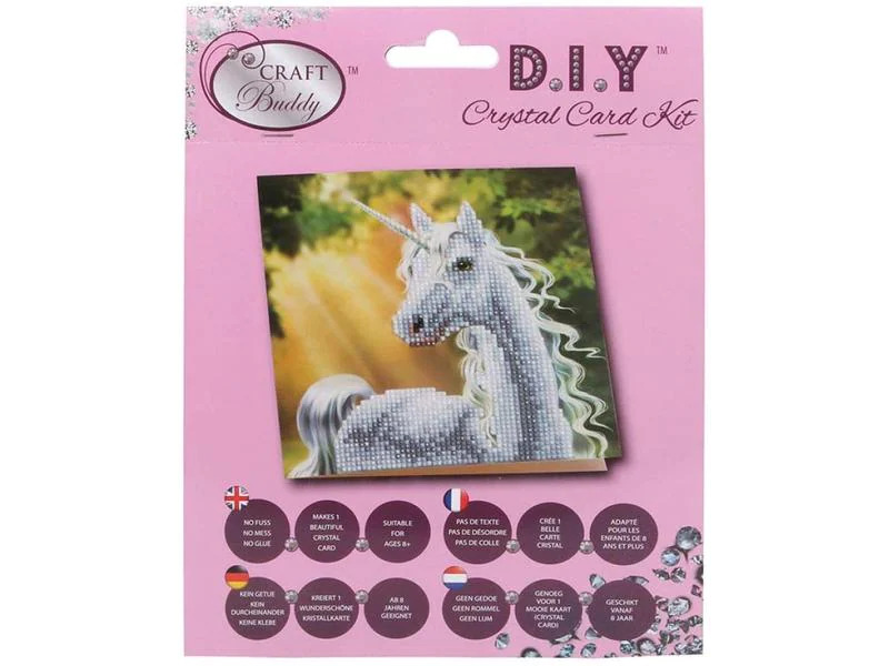 CRAFT Buddy Bastelset Crystal Art Card Sunshine Unicorn