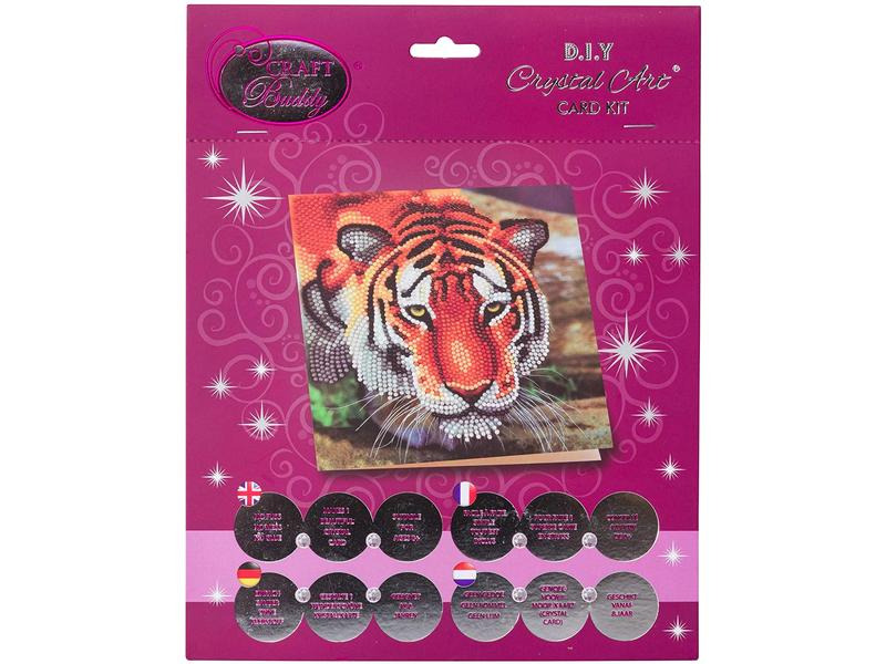 CRAFT Buddy Bastelset Crystal Art Card Tiger