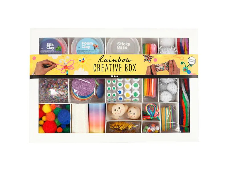 Creativ Company Bastelset Kreativbox Regenbogen 16-teilig