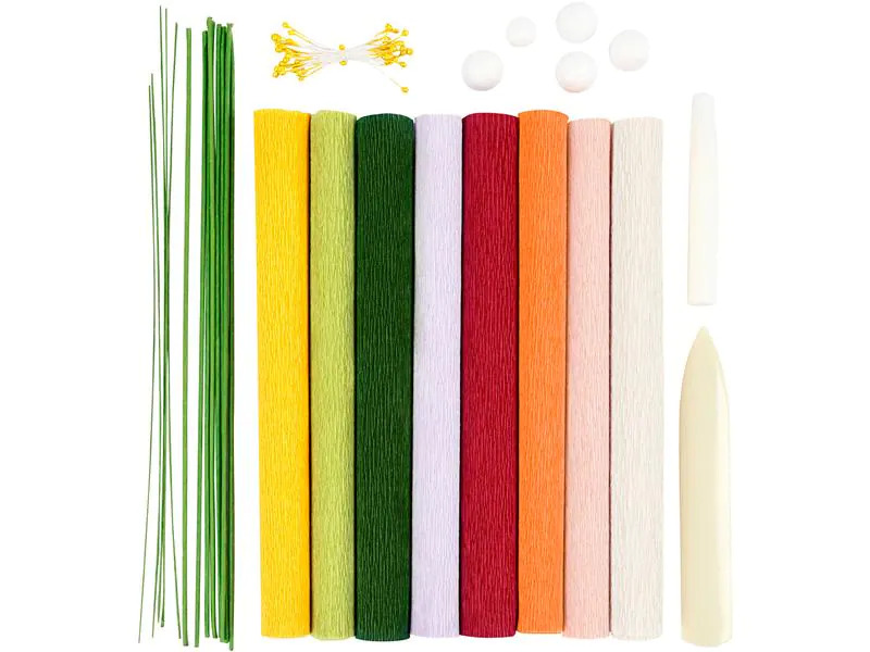 Creativ Company Bastelset Krepppapier Lernset 15-teilig