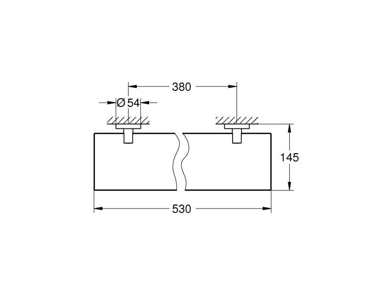 GROHE Ablagekonsole Essentials 38 cm, Chrom