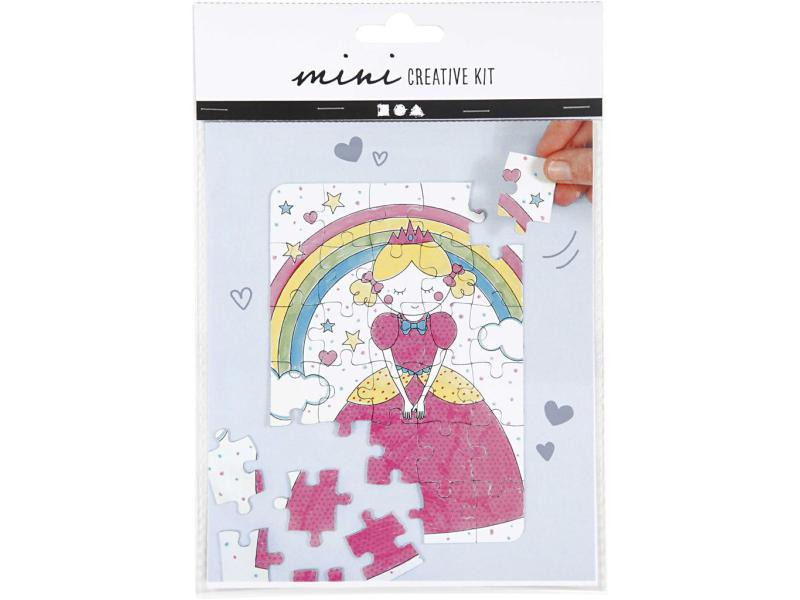Creativ Company Bastelset Puzzle Prinzessin, Weiss, 1 Set