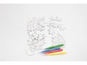 Creativ Company Bastelset Puzzle Prinzessin, Weiss, 1 Set