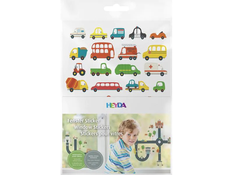 Heyda Bastelset Fensterbilder Fahrzeuge