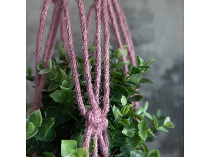 Hoooked Bastelset Makramee Blumenampel Rosa