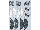 URSUS Bastelset Traumfänger, Schwarz/Silber, 2 Stück