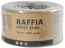 Creativ Company Papierband Raffiabast 8 mm x 100 m, Hellgrau