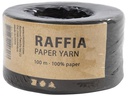 Creativ Company Papierband Raffiabast 8 mm x 100 m, Schwarz