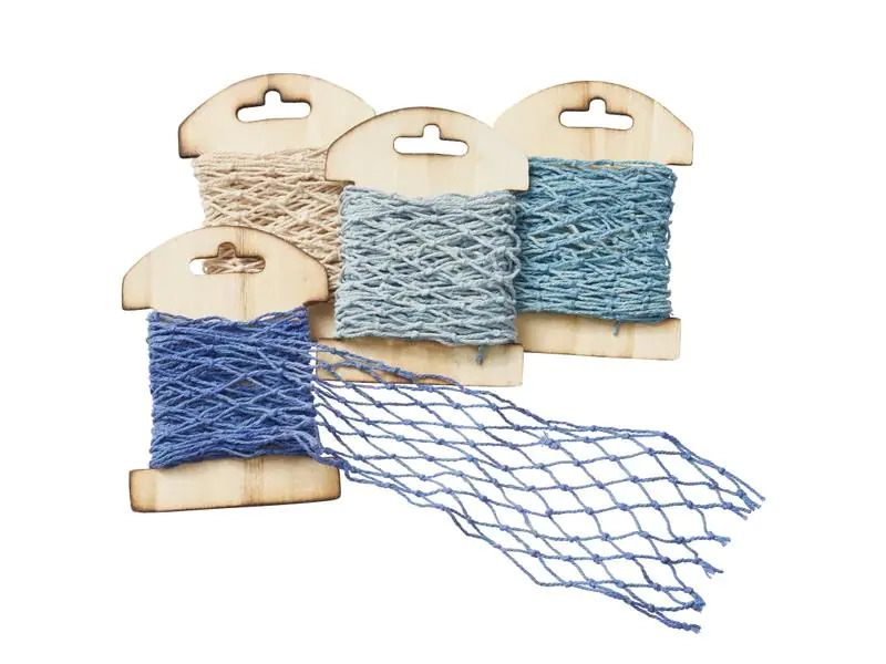 HobbyFun Textilband Netzband 130 mm x 1 m, Blau