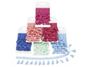HobbyFun Textilband Quasten 35 mm x 1 m, Weinrot