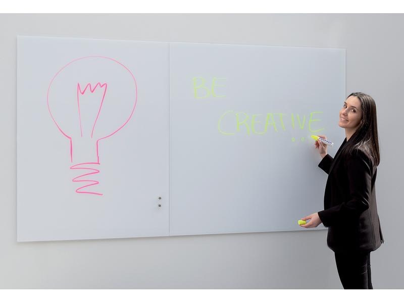Franken Glassboard 90 cm x 120 cm, Weiss