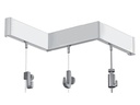 Franken Wandschiene 5 cm x 200 cm, Weiss