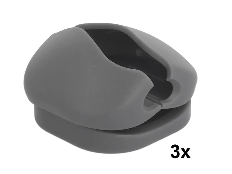 Delock Kabel-Clip 5 mm, 3x2 Stück, weiss, grau, schwarz