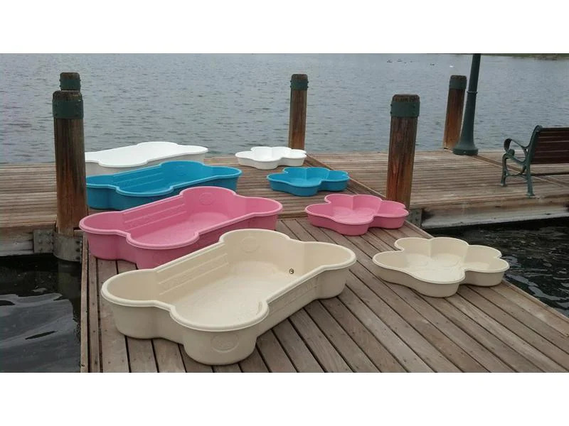 ONE DOG ONE BONE Hundepool Pfotenform, Pink, 96.5 x 99.1 x 15.2 cm