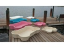 ONE DOG ONE BONE Hundepool Pfotenform, Pink, 96.5 x 99.1 x 15.2 cm