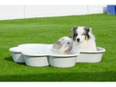ONE DOG ONE BONE Hundepool Pfotenform, Weiss, 96.5 x 99.1 x 15.2 cm