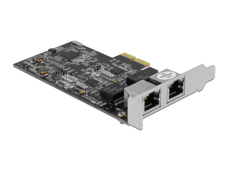 Delock Netzwerkkarte 2x 2.5 Gbps RJ-45 PCI-Express x2