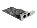 Delock Netzwerkkarte 2x 2.5 Gbps RJ-45 PCI-Express x2