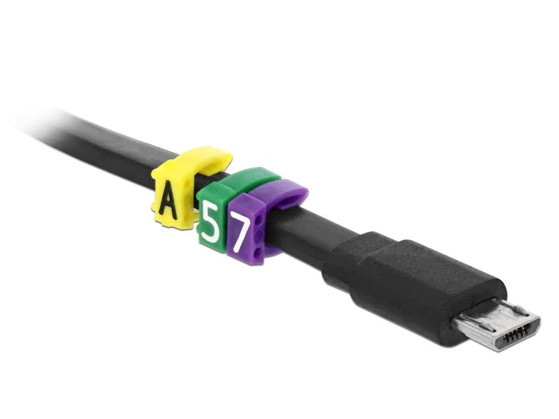 Delock Kabelkennzeichnung Clips A-Z  gelb, 10x 26 Stück