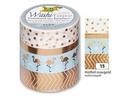 Folia Washi Tape Hotfoil Gold/Weiss/Blau