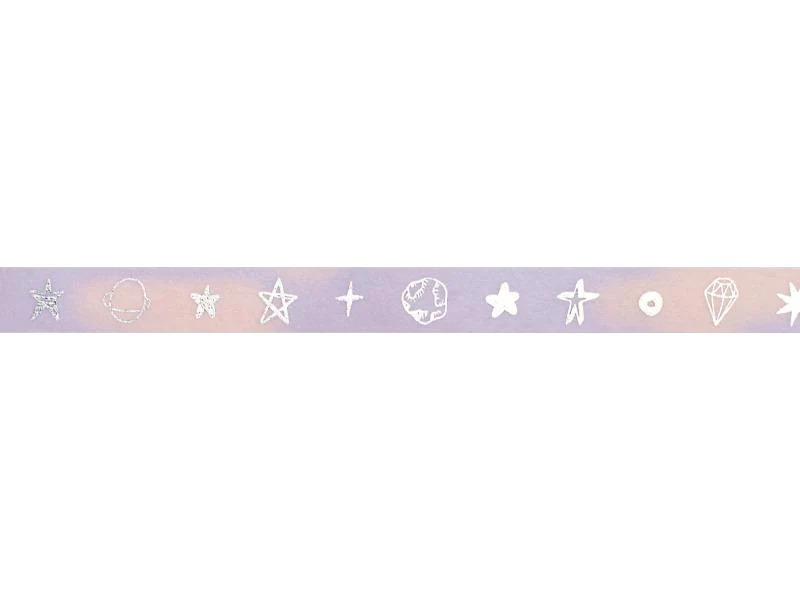 Folia Washi Tape Hotfoil Rainbow 5 Stück