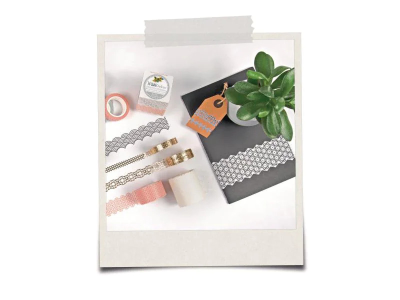 Folia Washi Tape Spitzenbordüre, 4 Stück