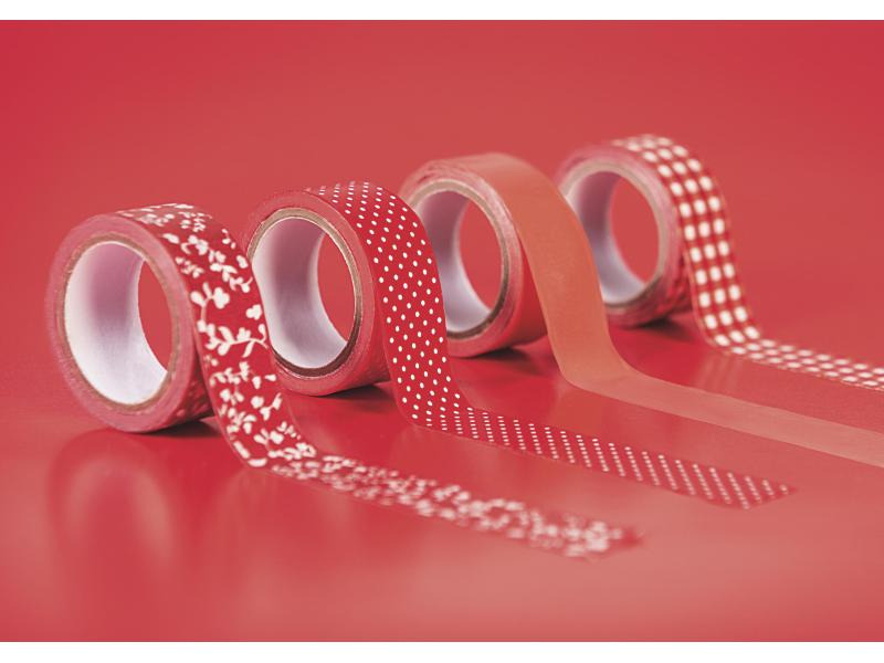 Heyda Washi Tape Colour Code Red Rot